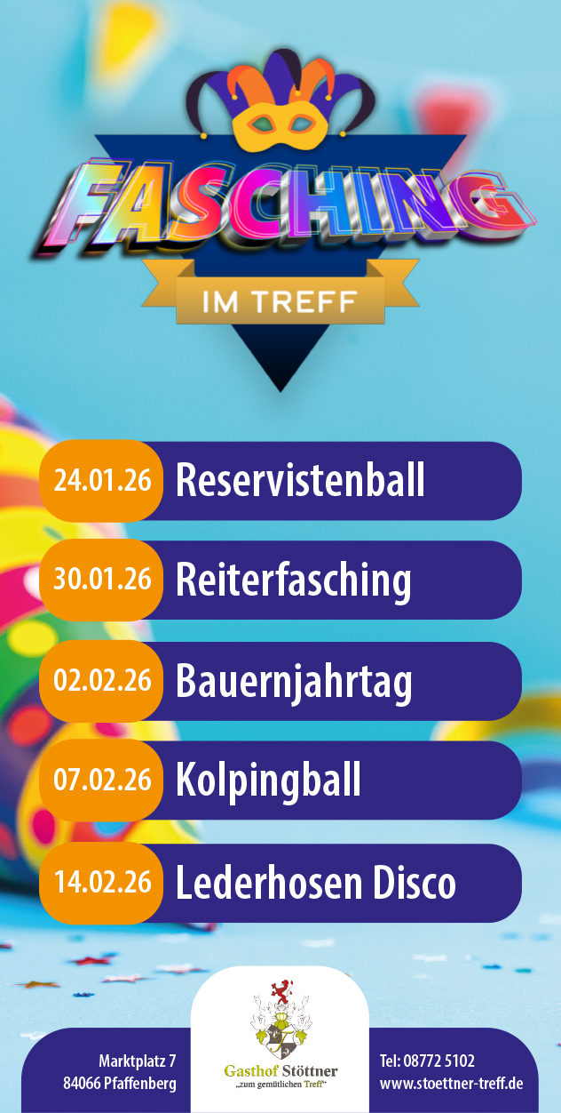 Fasching Flyer 2026