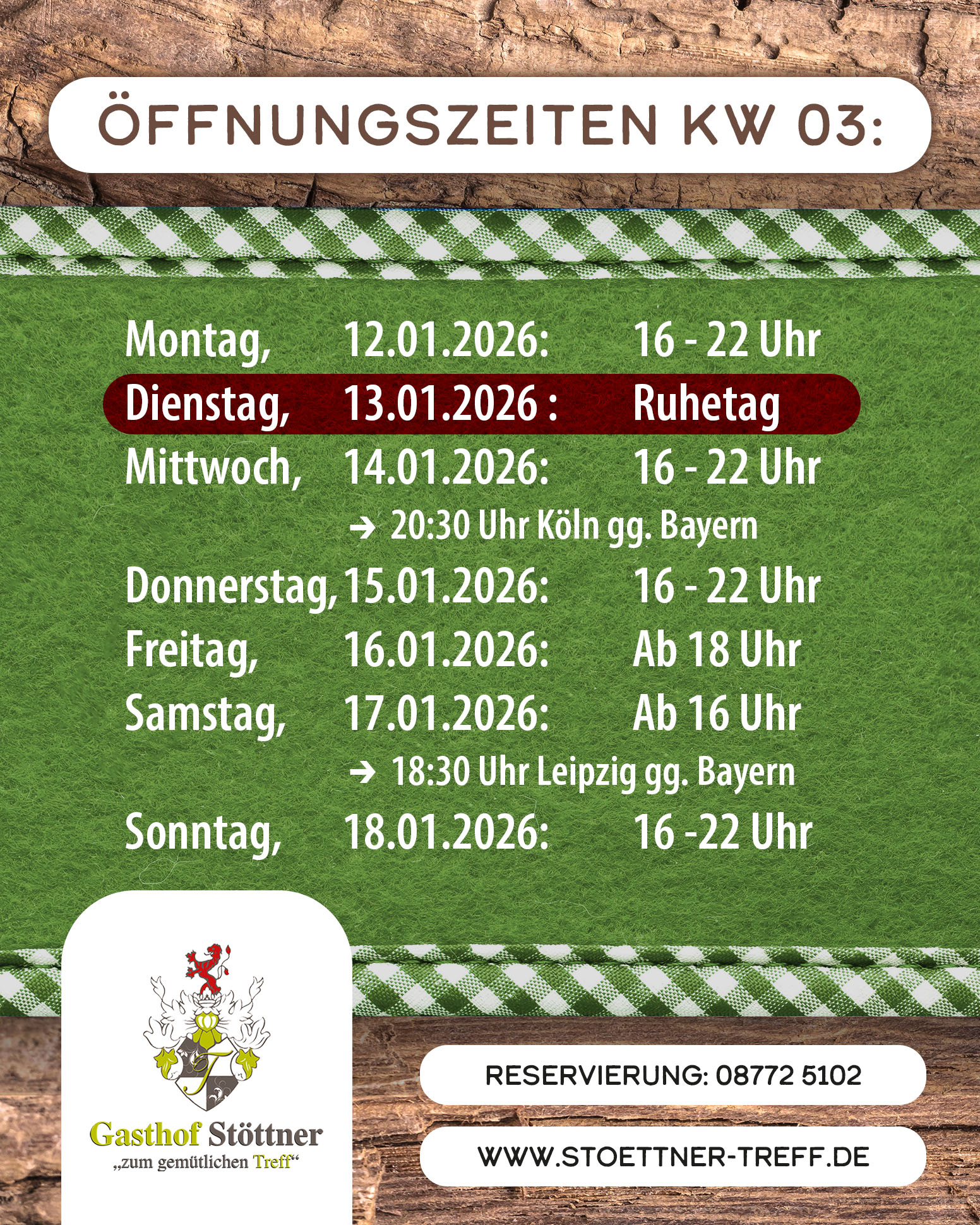 Öffnungszeiten KW03 1