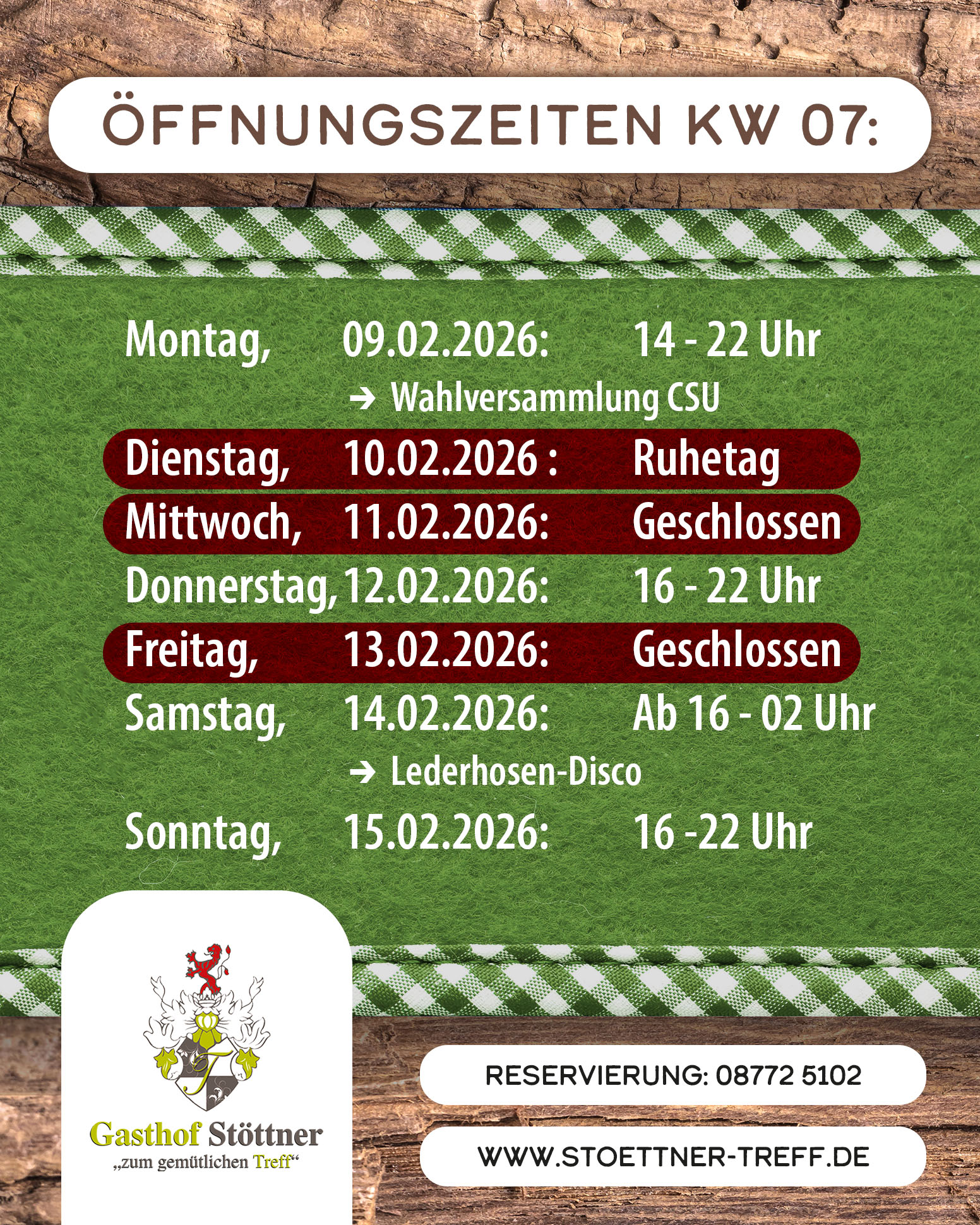 Öffnungszeiten KW031x 1